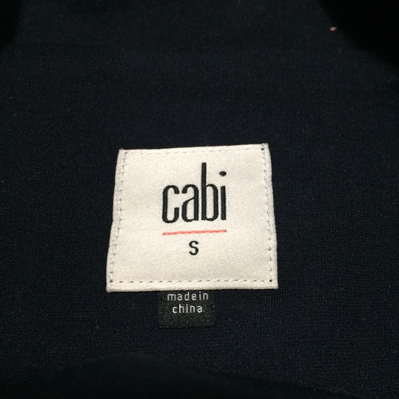 Cabi Womens Chance #5476 Asymmetrical Zip Navy Blue Black Moto Jacket Size S - Picture 7 of 7